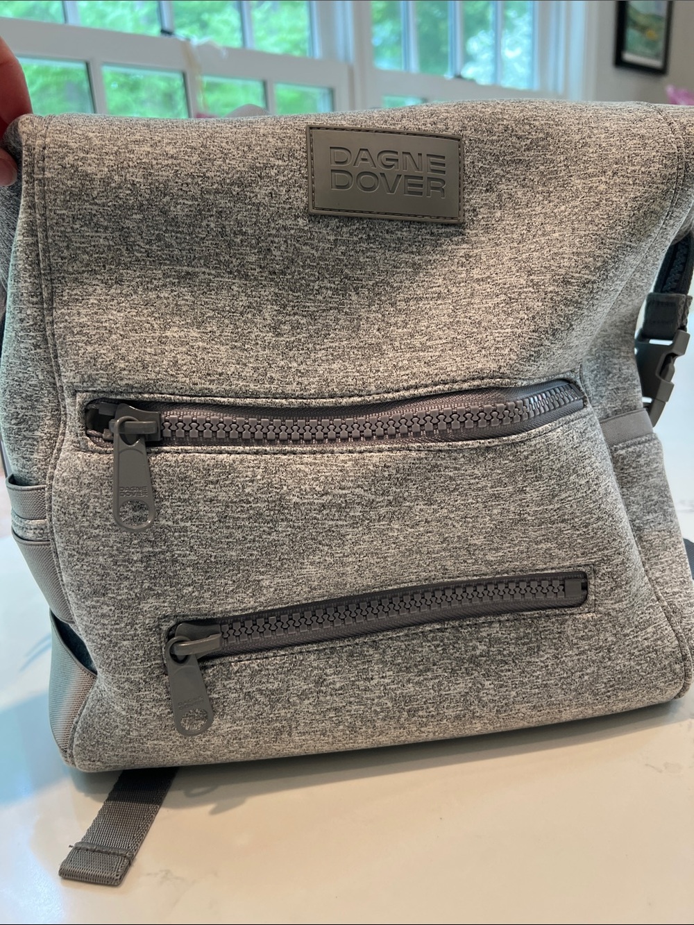 Dagne Dover Heather Gray Diaper Backpack